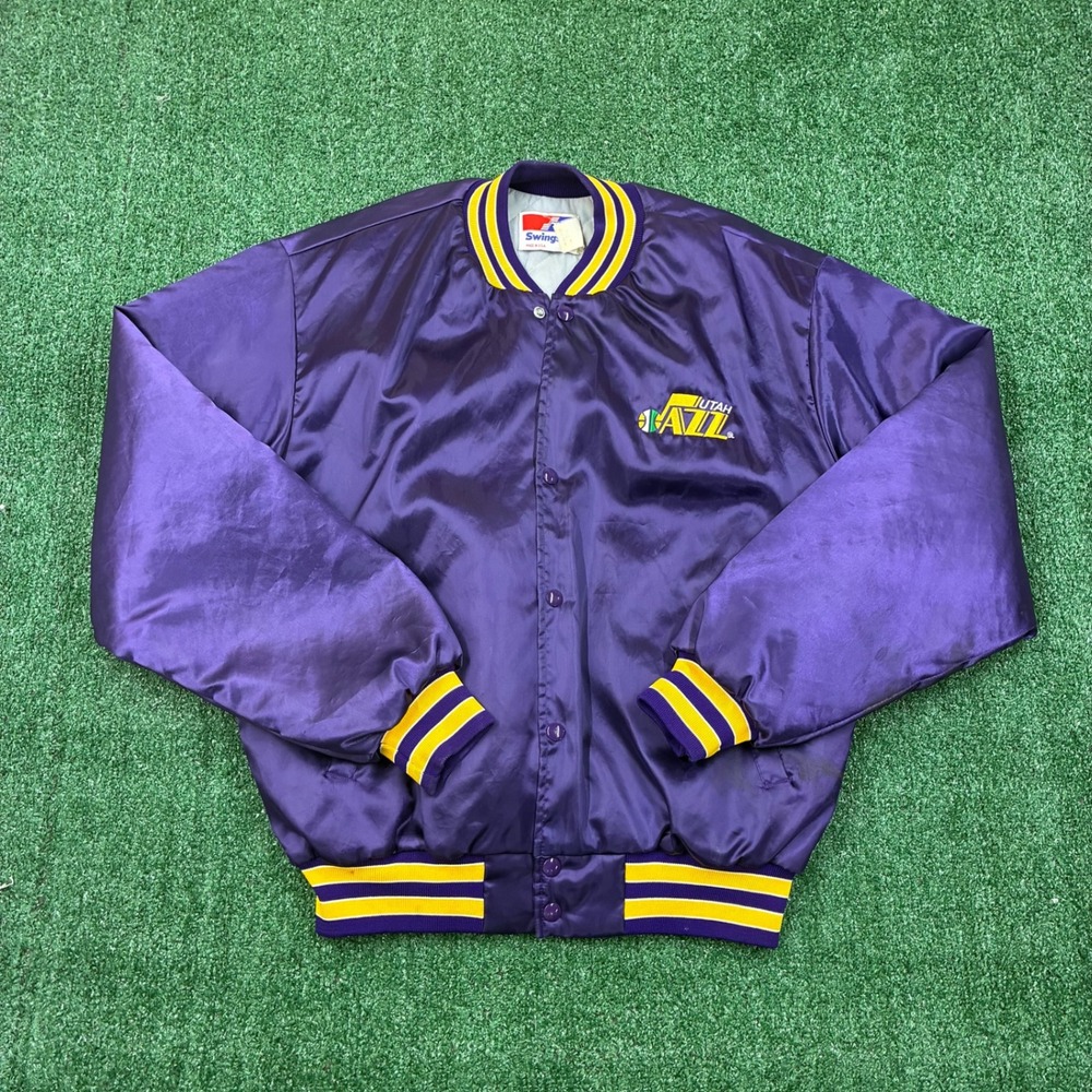 Vintage NBA Utah Jazz Swingster Satin Bomber Jacket